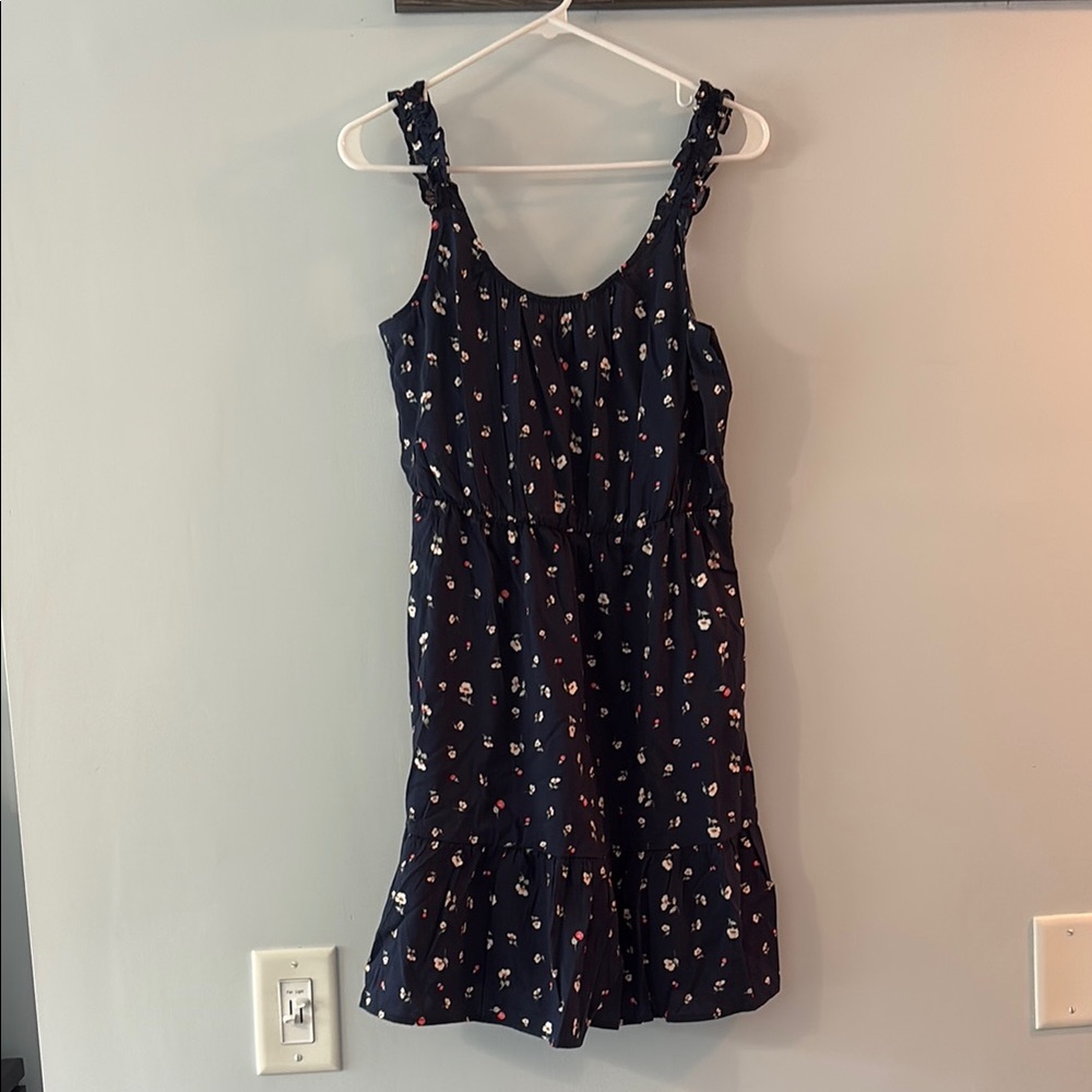 Banana Republic navy blue floral mini dress